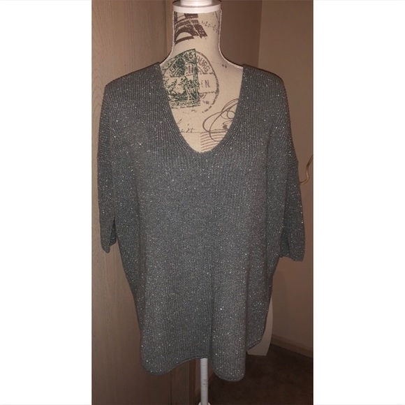 Express Sweaters - Grey with silver intertwined within the sweater